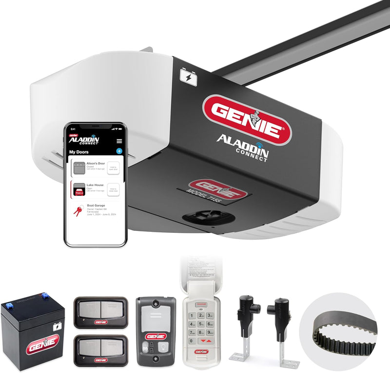 Smart Garage Door Opener works with Alexa, 7155-TKV Ultra- Quiet Belt Drive