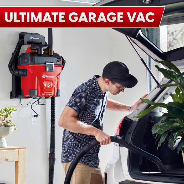 5-Gallon* 5 Peak HP† Remote Control Wall Mount Wet/Dry Vac