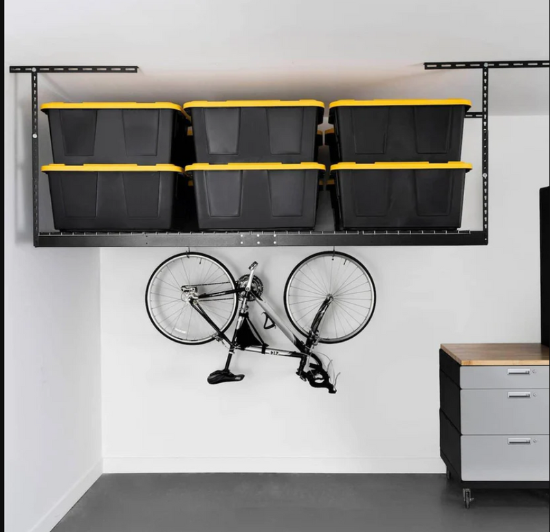 4' x 8' Overhead Garage Storage Bundle w/ 5 Bins (Yellow)