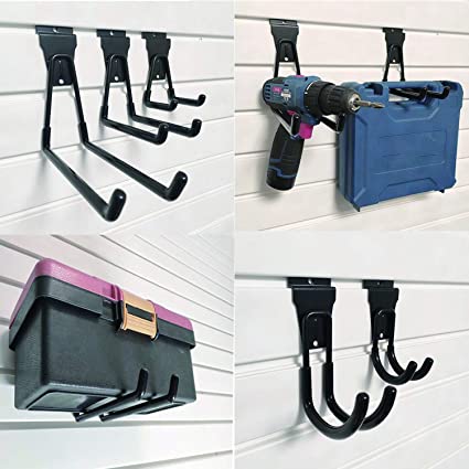 Multi Size Slat Wall Hanging Hooks and Hangers (14 Pack)