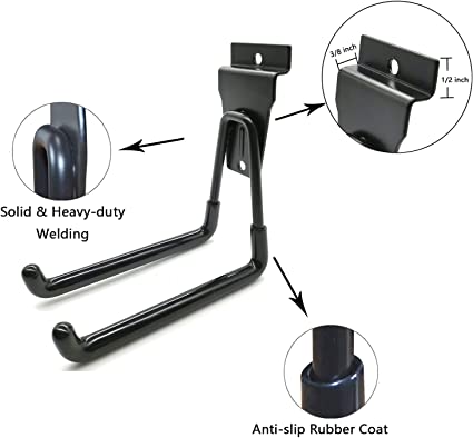 Multi Size Slat Wall Hanging Hooks and Hangers (14 Pack)