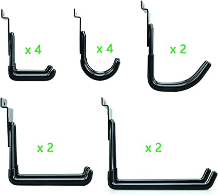 Multi Size Slat Wall Hanging Hooks and Hangers (14 Pack)