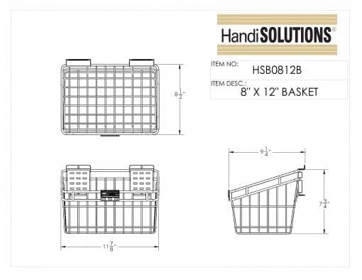 HandiWall 8″ x 12″ Basket