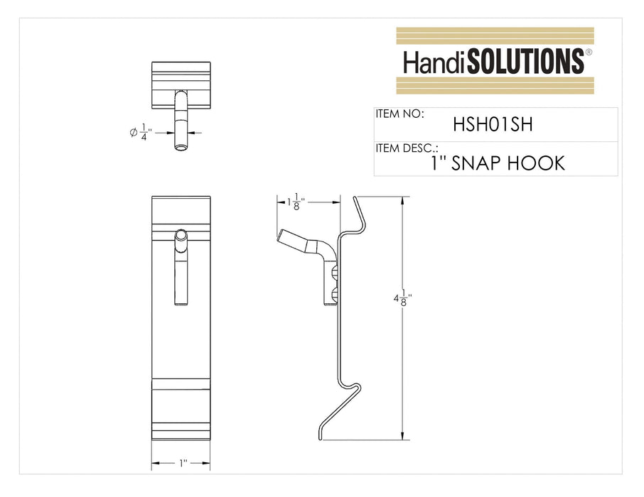 HandiWall 1″ Snap Hook