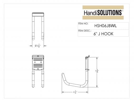 HandiWall 6″ J Hook