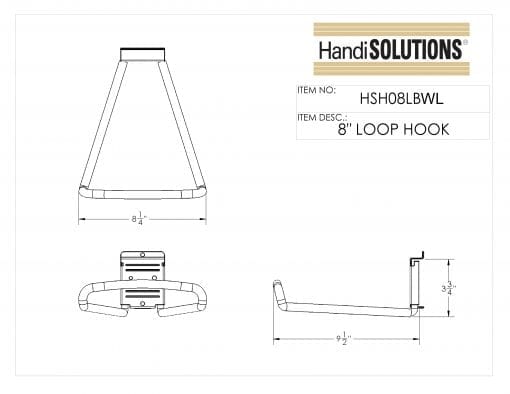 HandiWall 8″ Loop Hook
