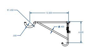 HandiWall Horizontal Bike Hooks, with lock (PAIR)