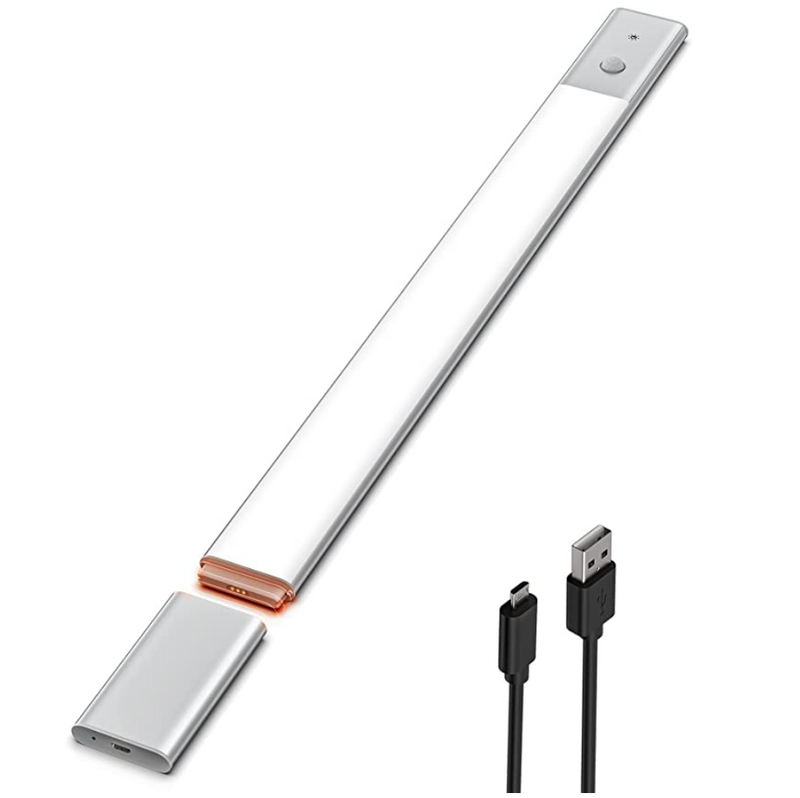 LED Closet Light, 48LED Battery Operated Lights Motion Sensor Light Rechargeable Under Cabinet Lighting Night Light for Closets, Cabinets