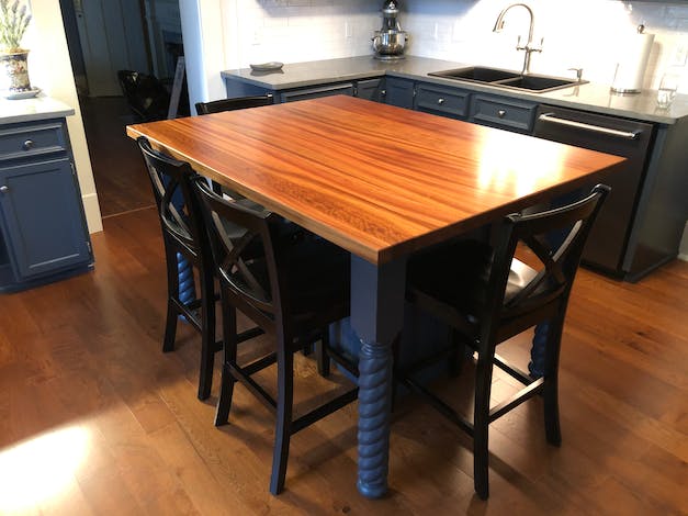 Brazilian Cherry (Jatoba) Wide Plank (Face Grain) Countertop