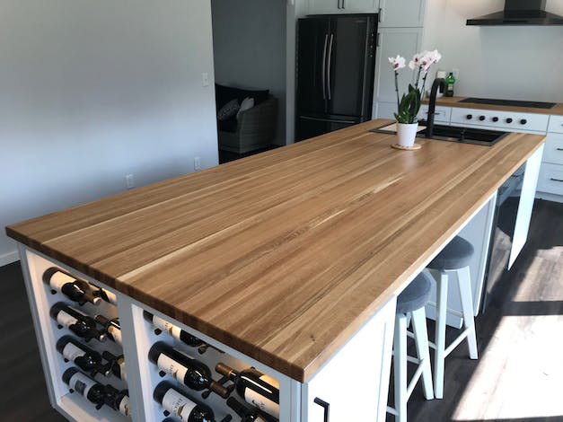 White Oak Edge Grain Countertop
