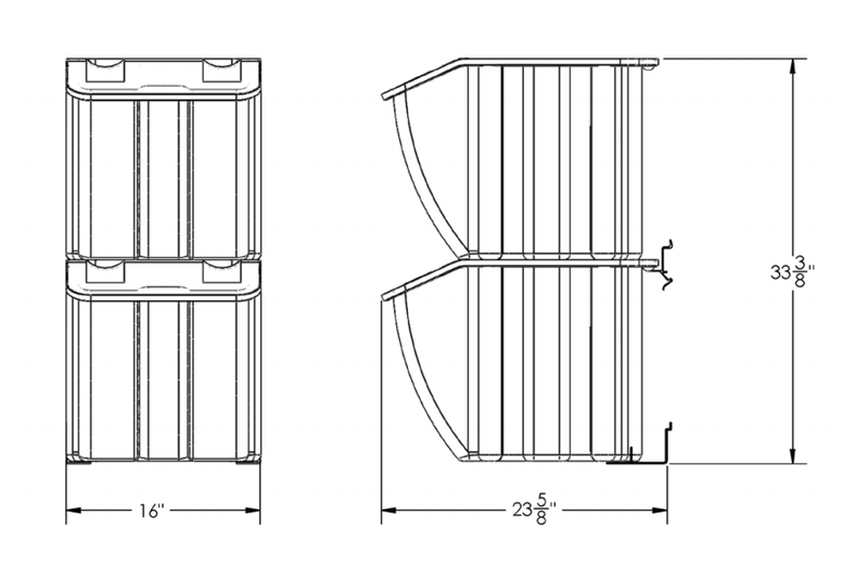 HandiWall Recycling Center Gray/Black HandiSOLUTIONS